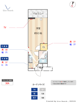 ヴィラ武蔵野 206 【東京都田無駅】 の間取り図