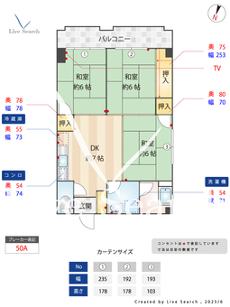 田北ビル 403 【中央区西鉄福岡駅】 の間取り図