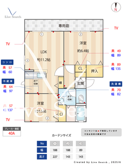 メゾンBLESS A棟 101 【熊本県田原坂駅】 の間取り図