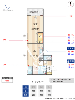 チェルキオドゥーエ 201 【東京都大鳥居駅】 の間取り図