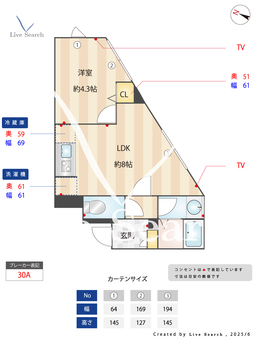 グランパセオ祐天寺イースト 102 【東京都祐天寺】 の間取り図