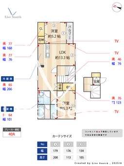 Y.A.FLAT　B棟 E 【東京都都立大学駅】 の間取り図