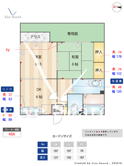 メゾンドたかじゅんNo.1 101 【兵庫県新西脇駅】 の間取り図