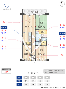 プレステージ平和台1番館 503 【平和台駅】 の間取り図