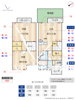 メルヴェーユ北畠 102 【大阪府阪堺電気軌道上町線　北畠駅】 の間取り図