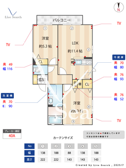 サンリッチE棟 202 【熊本県池田駅】 の間取り図