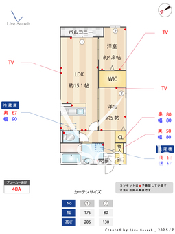 木蓮 202 【大阪府近鉄南大阪線　河堀口駅】 の間取り図