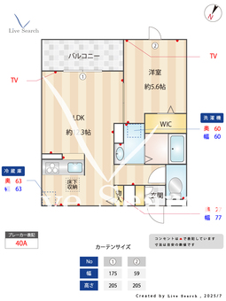 バレンティア 101 【兵庫県阪神電鉄本線　岩屋駅】 の間取り図