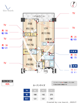 マークネクスト鳥飼 713 【城南区別府駅】 の間取り図