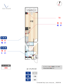 ラムール三宮 301 【兵庫県JR三ノ宮駅】 の間取り図