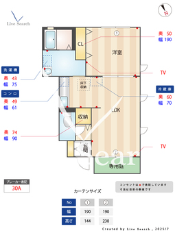 プロヴァンス弐番館 102 【福岡県朝倉街道】 の間取り図