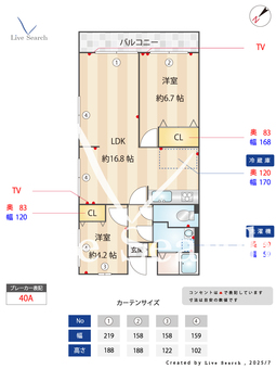 ファミール吉川 507 【埼玉県吉川駅】 の間取り図