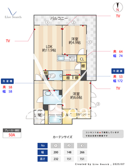 リベルラ中野 303 【東京都新中野駅】 の間取り図