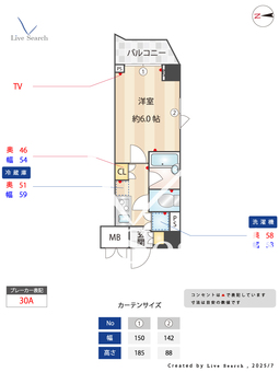 ルーブル大塚弐番館 501 【東京都巣鴨新田駅】 の間取り図