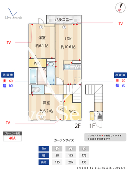 クレスト鹿の子台 205 【兵庫県神戸電鉄三田線　神鉄道場駅】 の間取り図