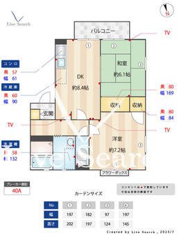 リッチネス阪南A,B,C,D D201 【尾崎駅】 の間取り図