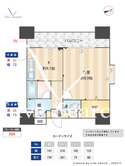 フルーリー府中 1102 【東京都府中駅】 の間取り図