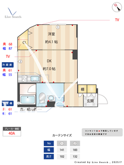 ジュネス蒲田 401 【東京都蒲田】 の間取り図