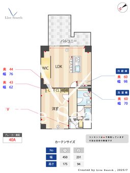 フローラ薬院 402 【中央区薬院大通駅】 の間取り図