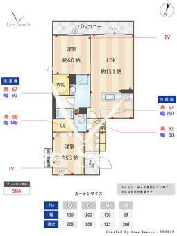 ベレオ鳥飼 302 【福岡県福岡市地下鉄空港線　西新駅】 の間取り図