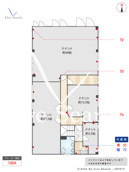 馬込西武田店舗 2F 【千葉県馬込沢駅】 の間取り図