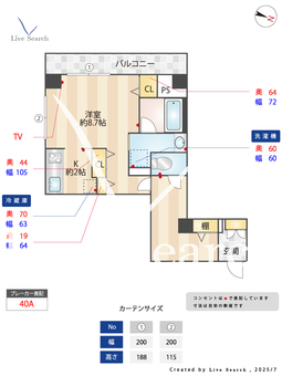 ラ･セネシオ 303 【埼玉県京浜東北・根岸線　大宮駅　徒歩9分】 の間取り図