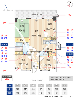 パロスけやき西 503 【中央区西鉄バス　護国神社前　停】 の間取り図