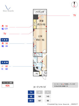 Taiwa Arun Yodoyabashi 703 【淀屋橋駅】 の間取り図