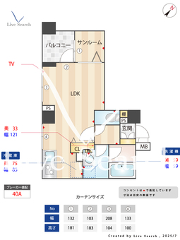ベルス大崎百反坂 201 【大崎駅】 の間取り図