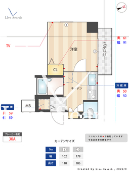 クレアシオン六本木 806 【東京都六本木一丁目駅】 の間取り図