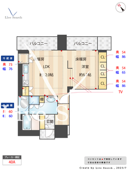 グランドメゾン福岡The Central Luxe 702 【福岡県薬院駅】 の間取り図