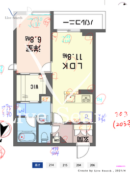 シャーメゾン桜木町 303 【埼玉県大宮駅】 の間取り図