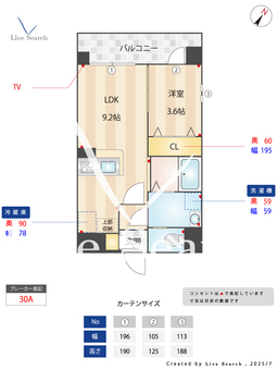 アクアリア室見 403 【福岡県室見駅】 の間取り図
