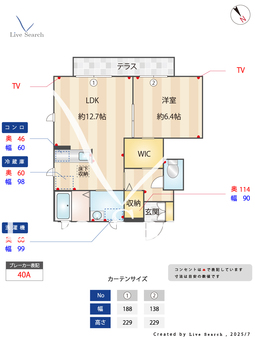 ウィンリバーハイツ　F 101 【茨城県神立駅】 の間取り図