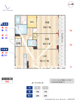 ヴェルドミール祖原公園 202 【早良区西新】 の間取り図