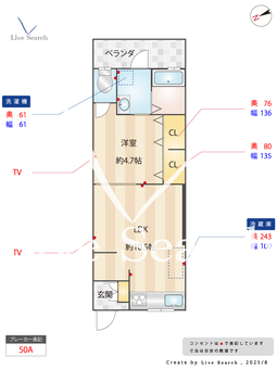 オアシス住之江 C 【大阪府南海電鉄南海本線　住ノ江駅】 の間取り図