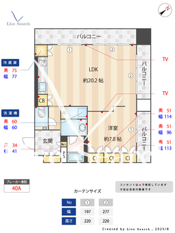 グランドメゾン福岡The Central Lixe 504 【中央区薬院駅】 の間取り図