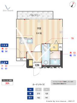 ウェルスクエアイズム戸越銀座 405 【東京都戸越銀座駅】 の間取り図