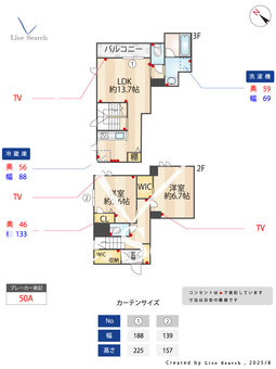 モンコンフォート 201 【神奈川県相模大野】 の間取り図