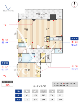 アイランドタワースカイクラブ B棟 1215 【福岡県香椎駅】 の間取り図