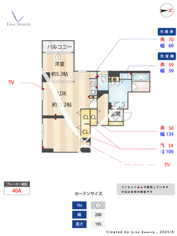 ヴィレジリバー天神橋 803 【大阪府天神橋筋六丁目】 の間取り図