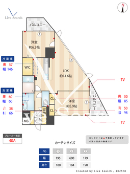 S-FORT警固タワー 1408 【中央区赤坂駅】 の間取り図