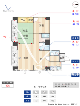 マンションアベニュー 702 【福岡県西新駅】 の間取り図