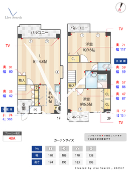 シャトー植村 308 【神奈川県鷺沼駅】 の間取り図