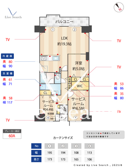 千里中央パークヒルズD棟 406 【千里中央】 の間取り図