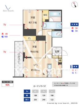 栄区長尾台シャーメゾンB 202 【神奈川県大船駅】 の間取り図