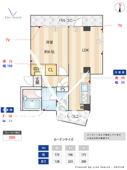 フラッツ星野 201 【東京都都電荒川線荒川遊園地前】 の間取り図