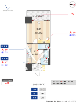 ロンドヴェルチュ白川公園 1102 【愛知県伏見駅】 の間取り図