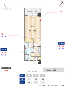 ティラヴェント中津 305 【大阪府中津駅】 の間取り図