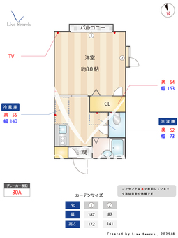 サンハーベスト 206 【東京都大岡山】 の間取り図
